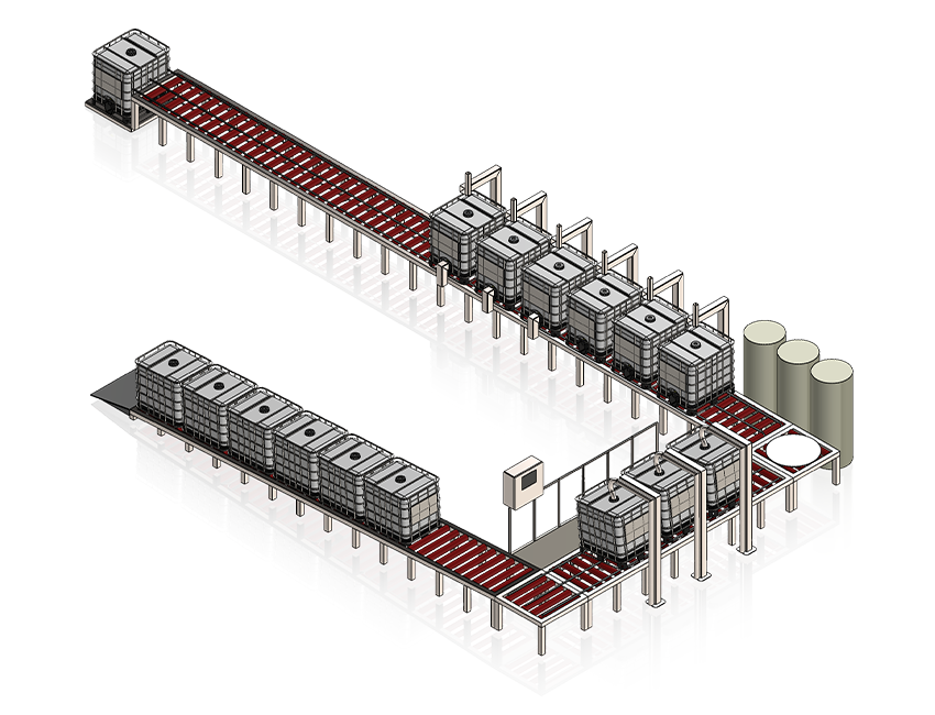IBC reinigingsinstallatie